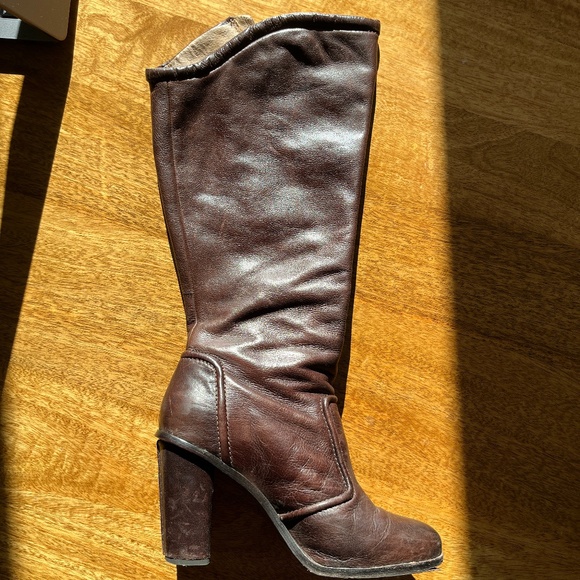 Frye Sylvia Pipping High Heel Knee High Boot - Picture 5 of 10
